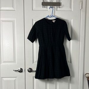 GAP Black Textured Mini Dress